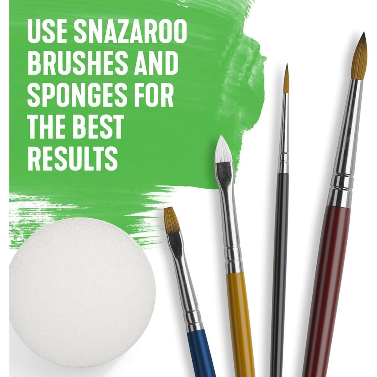 Colart - Flat Face Paint Brush (White) - Large - Fancy Dress Central