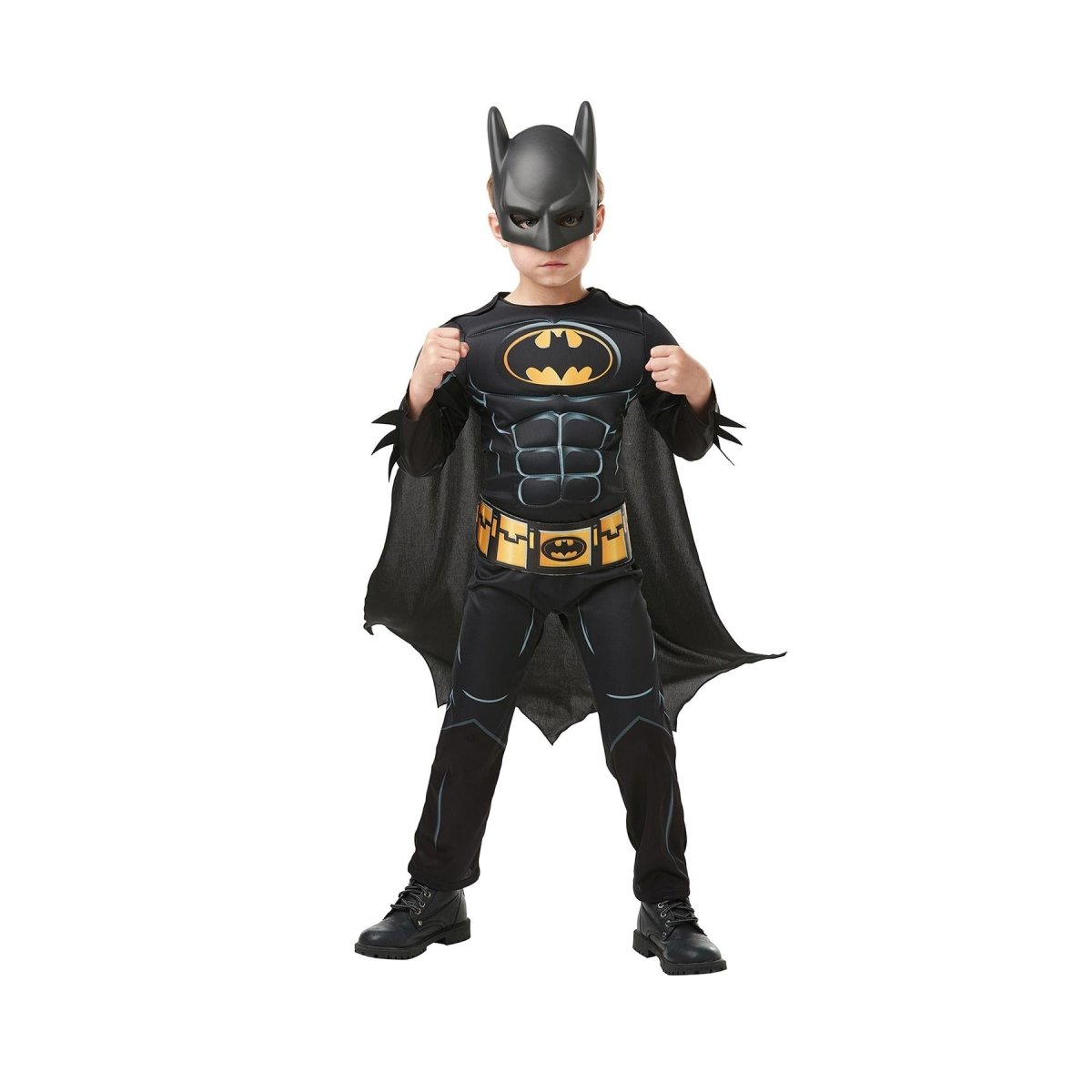 Rubies - Batman Muscle Chest Black Core Costume - Boys - Fancy Dress Central