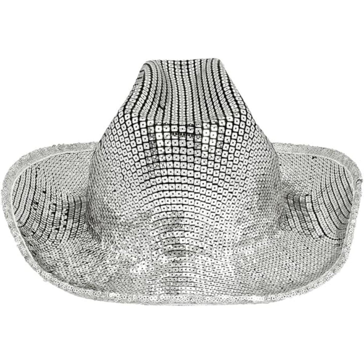 Boland - Groovy Cowboy Hat (Silver) - Adult - Fancy Dress Central