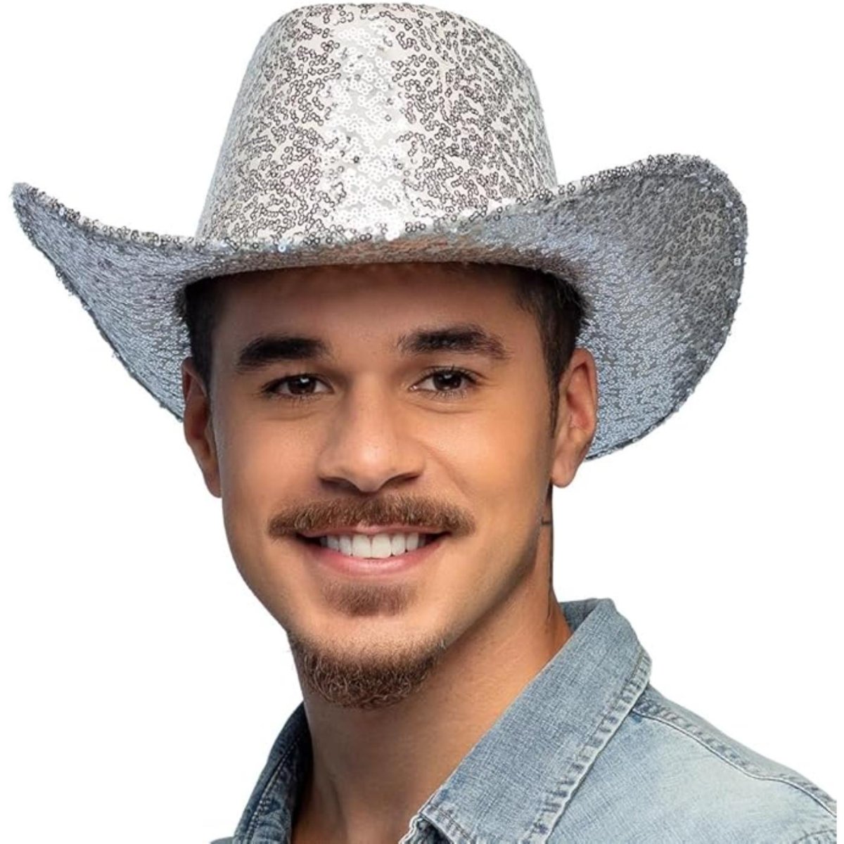 Fancy Dress Central - Rodeo Party Cowboy Hat (Silver) - Adult - Fancy Dress Central
