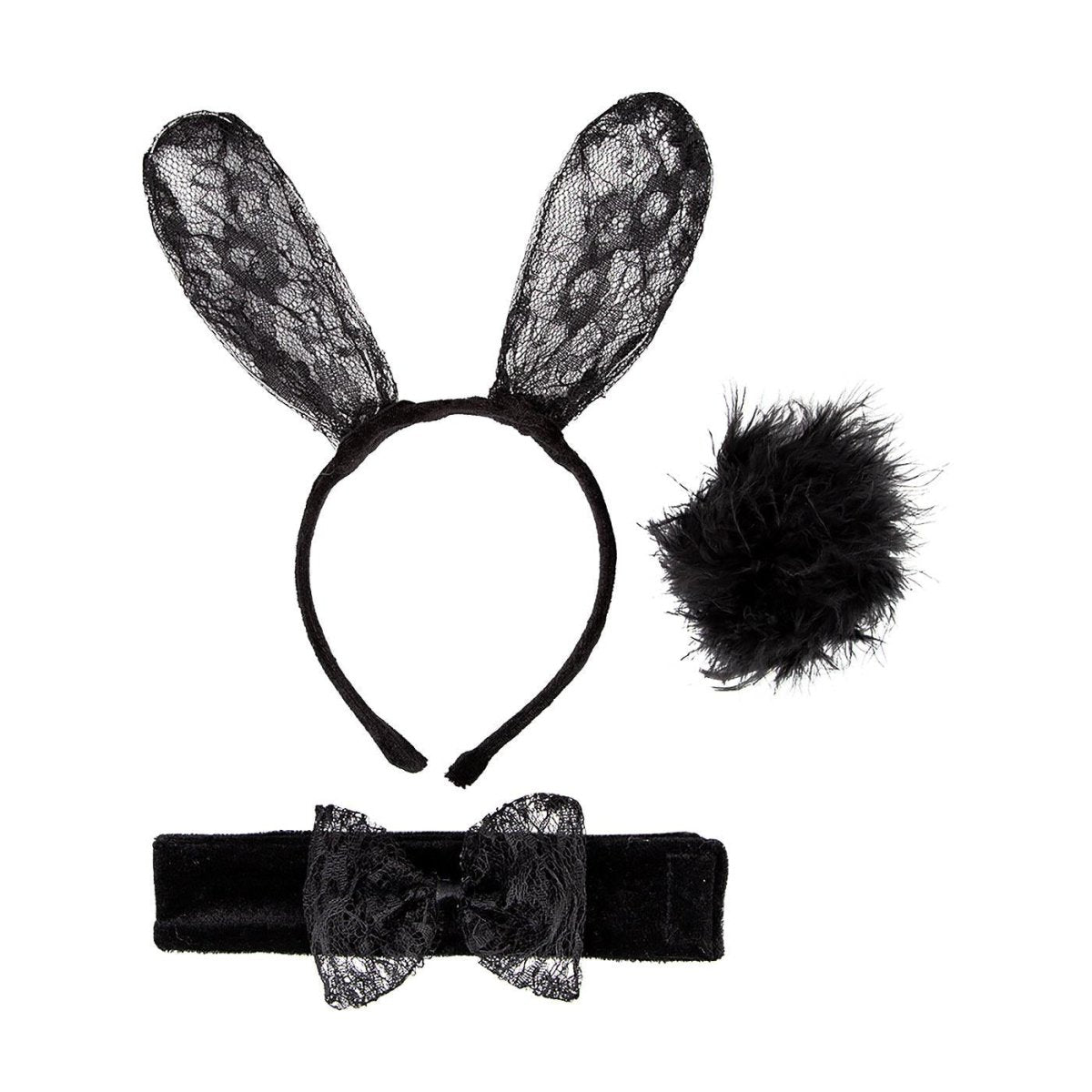 Wicked Costumes Ltd - Lace Bunny Set (3 Piece) - Adult - Fancy Dress Central