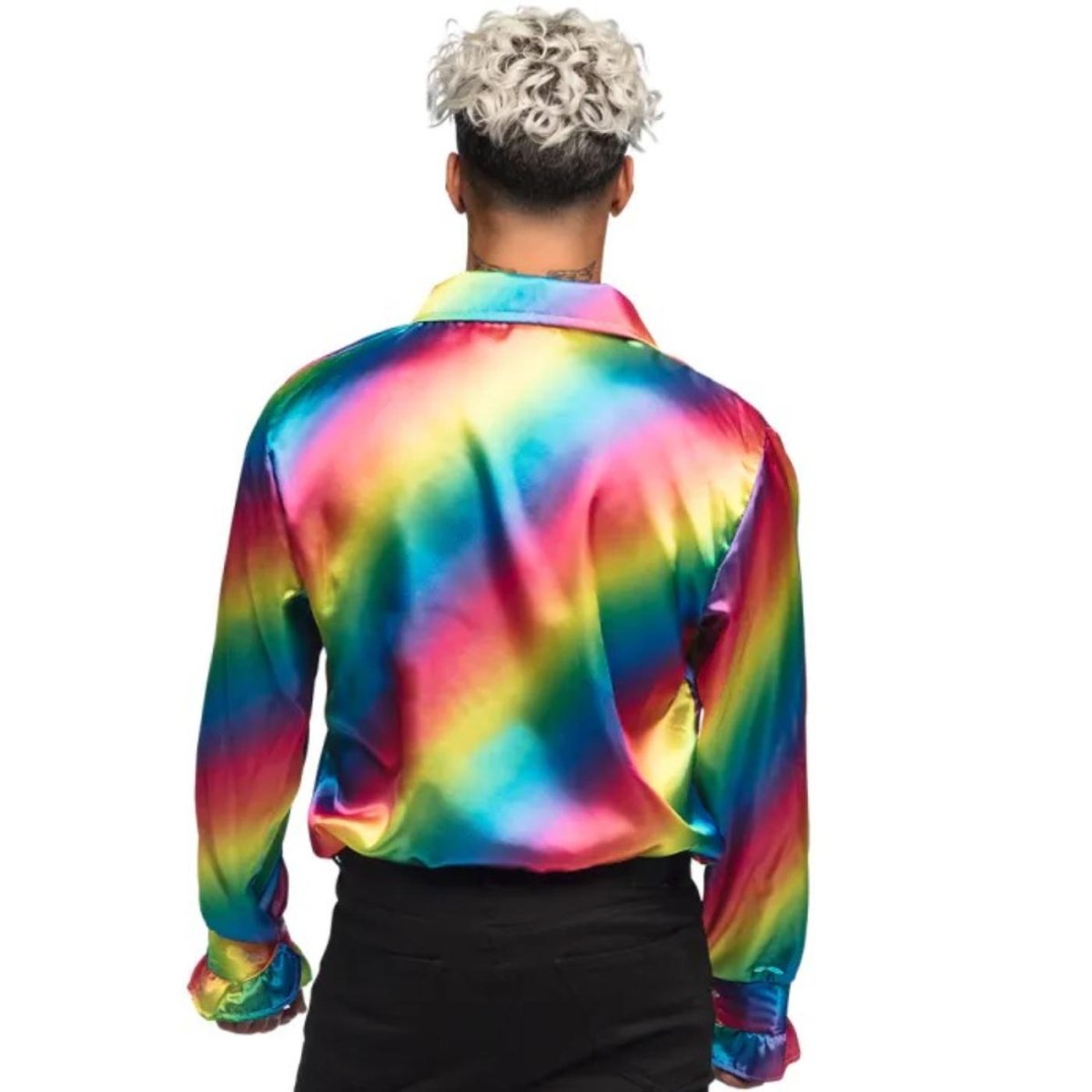 Boland - Ruffle Party Shirt (Rainbow) - Men - Fancy Dress Central