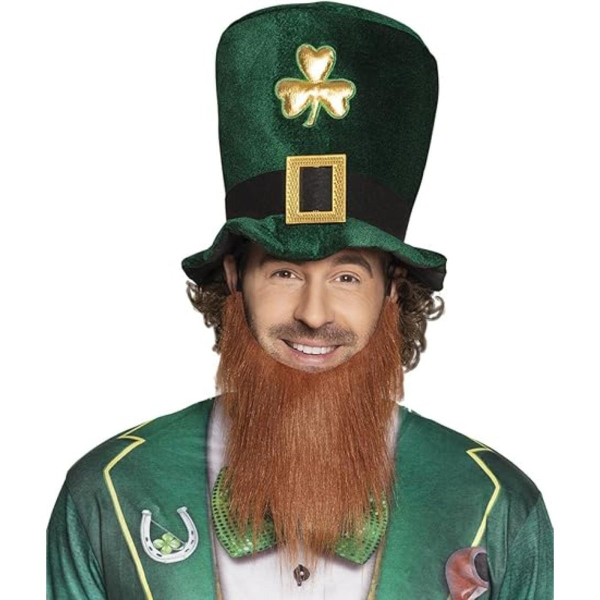 Boland - Leprechaun Hat with Beard - Men - Fancy Dress Central