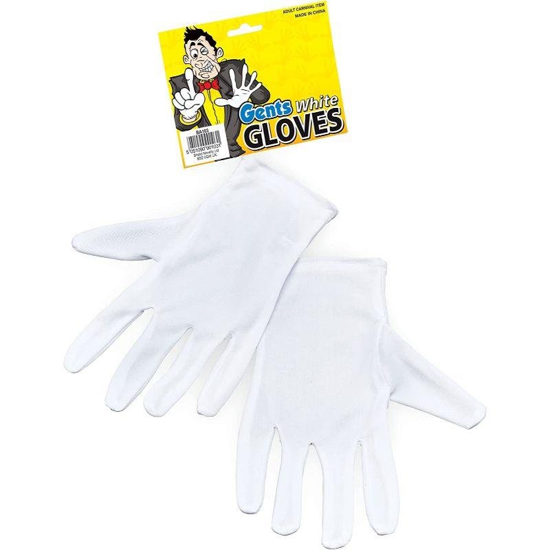 Rubies Masquerade Co. (UK) Ltd - White Magicians Gloves - Adult - Fancy Dress Central