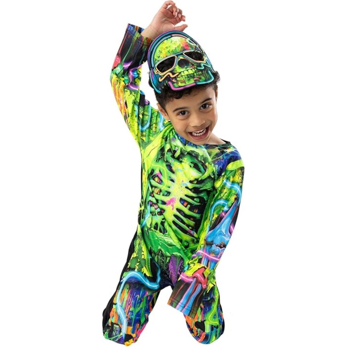 Blues Group - Neon Skeleton Costume - Child - Fancy Dress Central