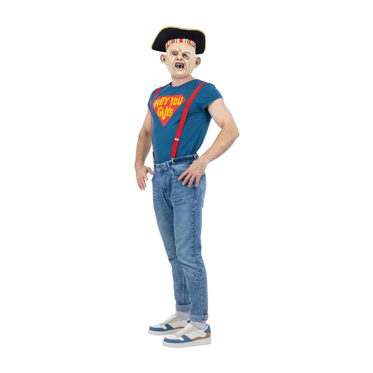 Smiffys - The Goonies Sloth Hat, Mask, Braces & Top Costume - Men - Fancy Dress Central