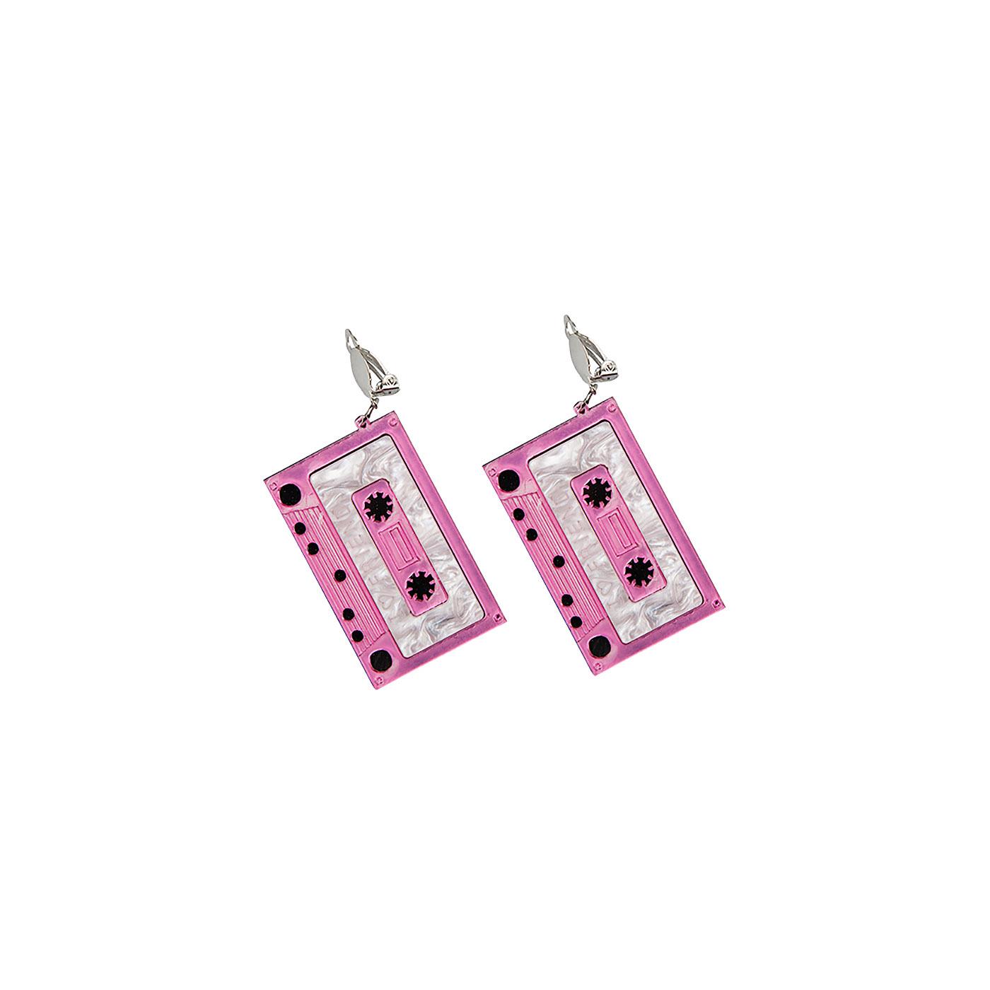 Wicked Costumes - 80s Cassette Tape Earrings - Adult