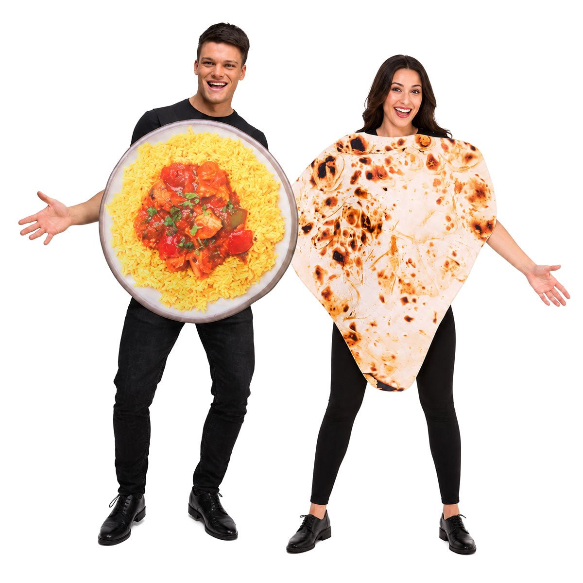 Wicked Costumes - Tikka Masala Curry & Naan Bread - Couples Costume - Fancy Dress Central