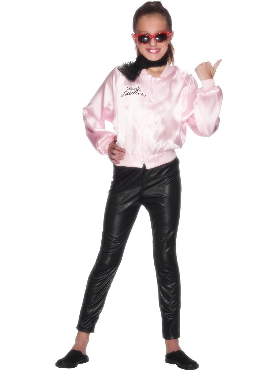 Smiffys - Grease Pink Ladies Jacket - Girls - Fancy Dress Central