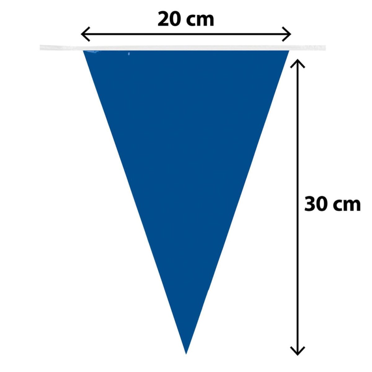 Boland - 10m Coloured Triangular Bunting (Blue/White) - Fancy Dress Central