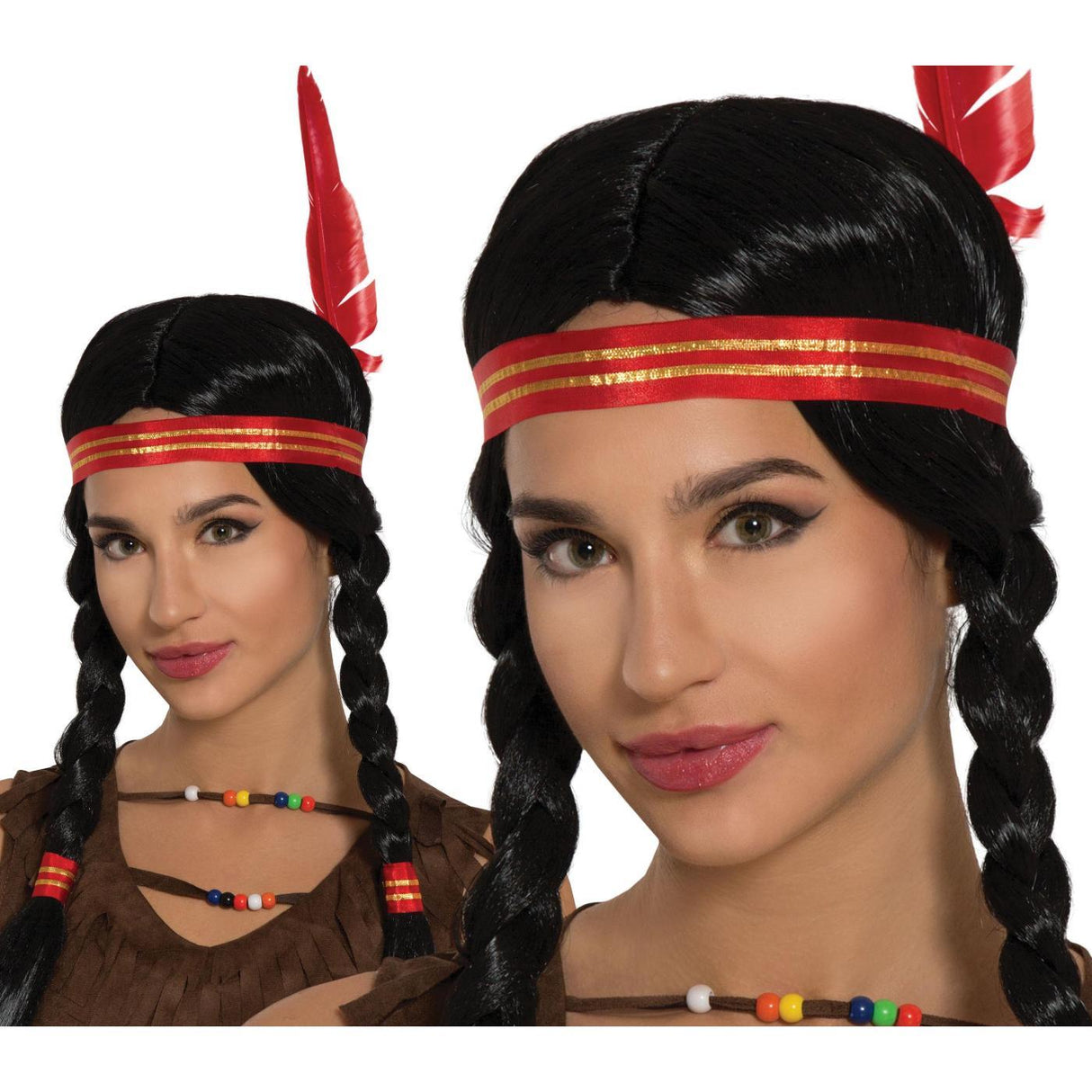 Native American Pigtail Wig - Adult