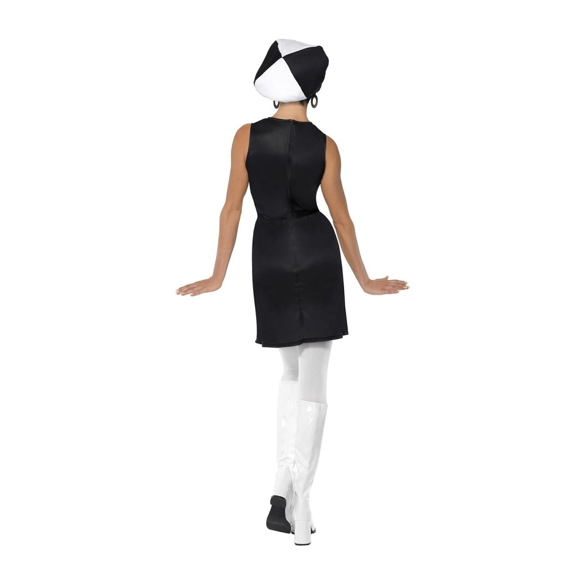 Smiffys - Black & White Party Girl Costume - Women - Fancy Dress Central