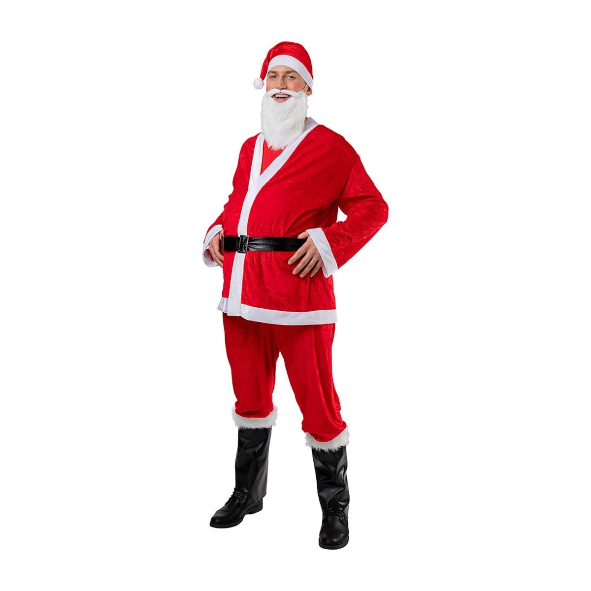 Wicked Costumes - Velour Santa Costume (6 Piece) - Men - Fancy Dress Central