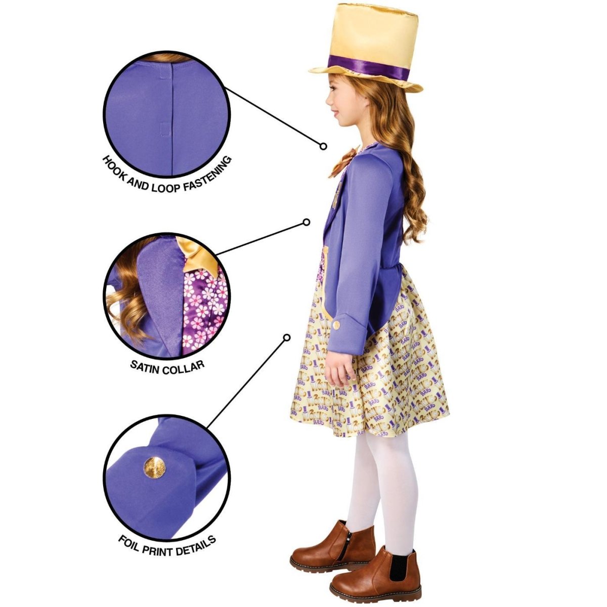 Rubies - Willy Wonka Costume - Girls - Fancy Dress Central