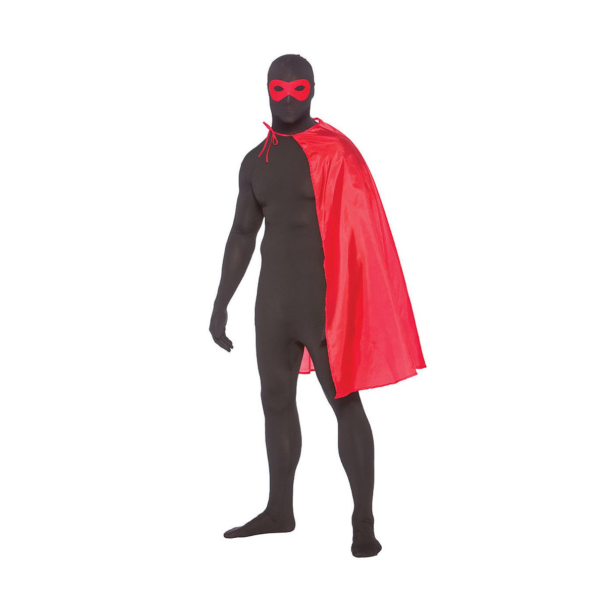 Superhero Mask & Cape (Red) - Adult