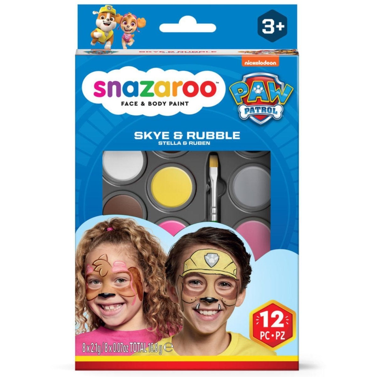Colart - Paw Patrol Face Paint Kit - Syke & Rubble - Fancy Dress Central