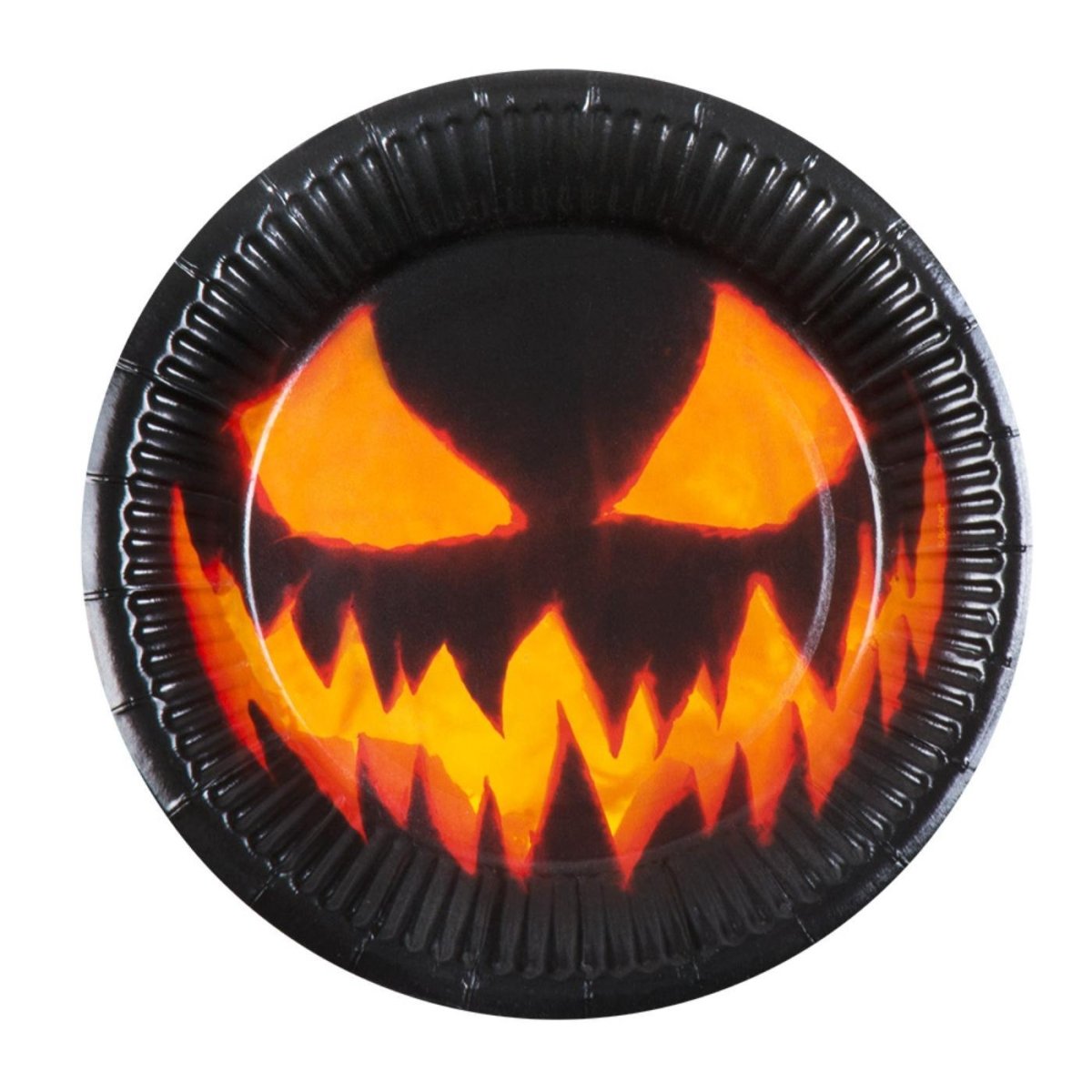 Boland - Creepy Pumpkin Paper Plates - Fancy Dress Central