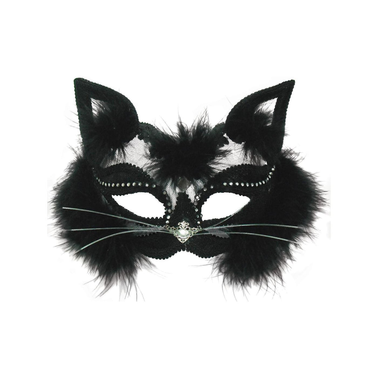 Rubies - Black Cat Eye Mask - Adult