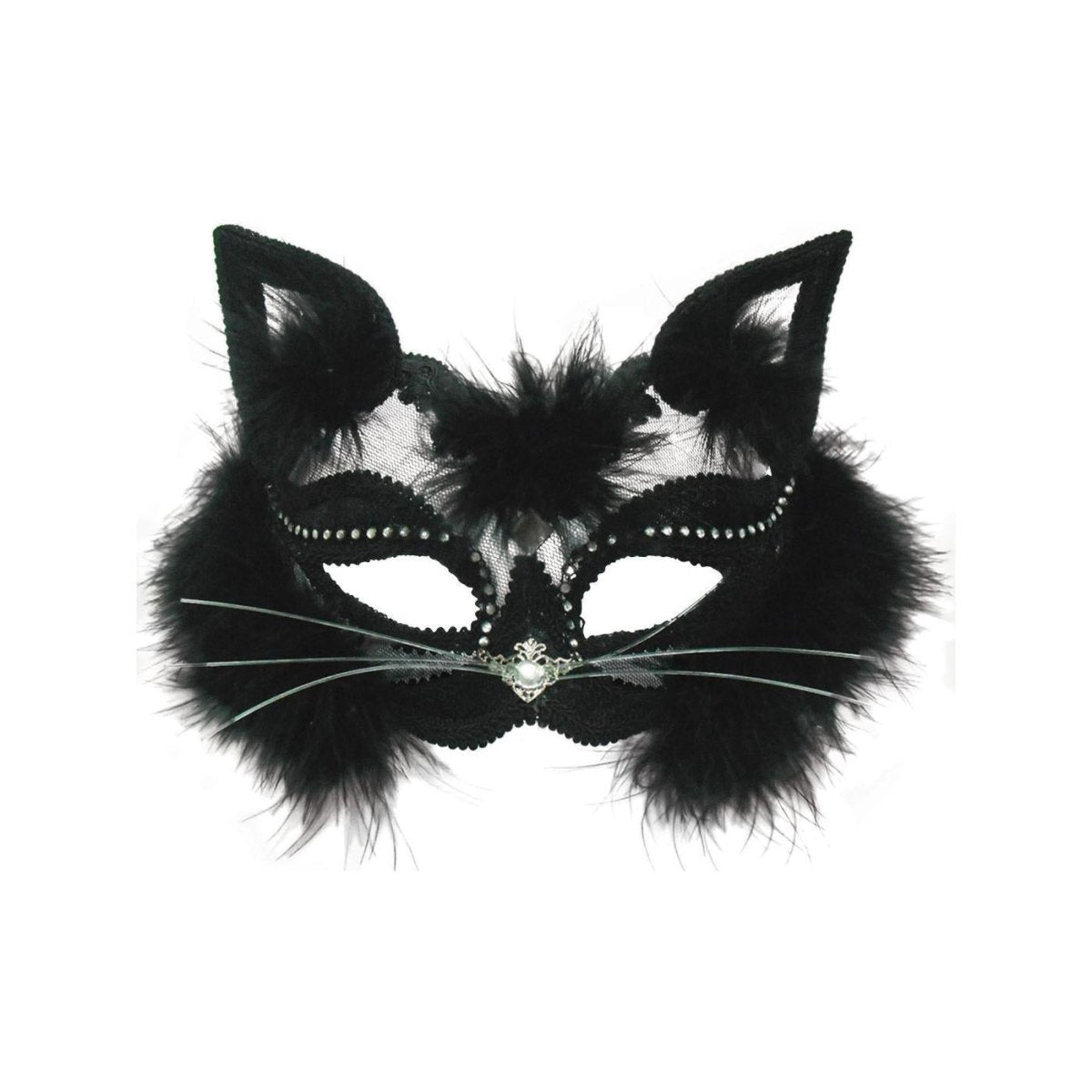 Rubies Masquerade Co. (UK) Ltd - Black Cat Eye Mask - Adult - Fancy Dress Central
