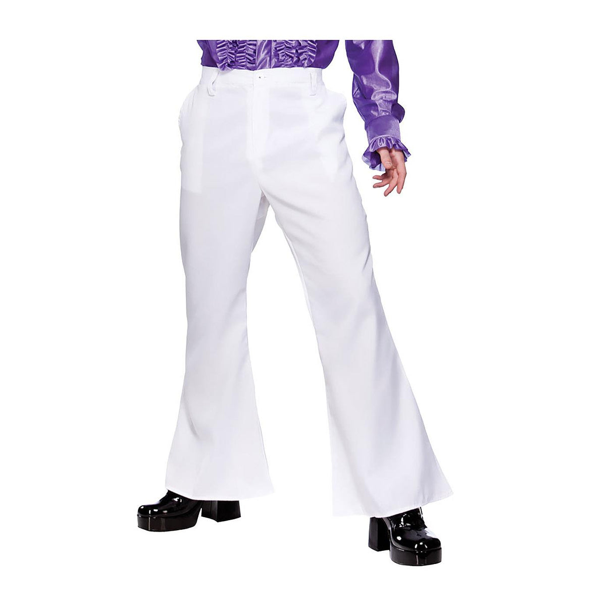 70s Flares with Pockets (White) - Men