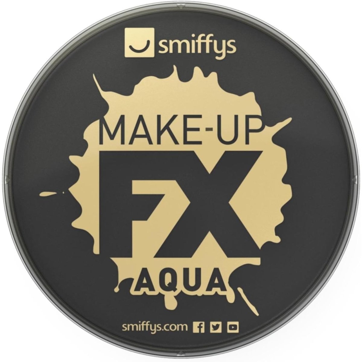 Smiffys - Make - Up FX Face and Body Paint - Black - Fancy Dress Central
