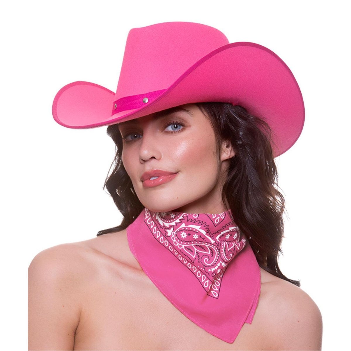 Wicked Costumes Ltd - Cowboy Bandana (Pink) - Adult - Fancy Dress Central