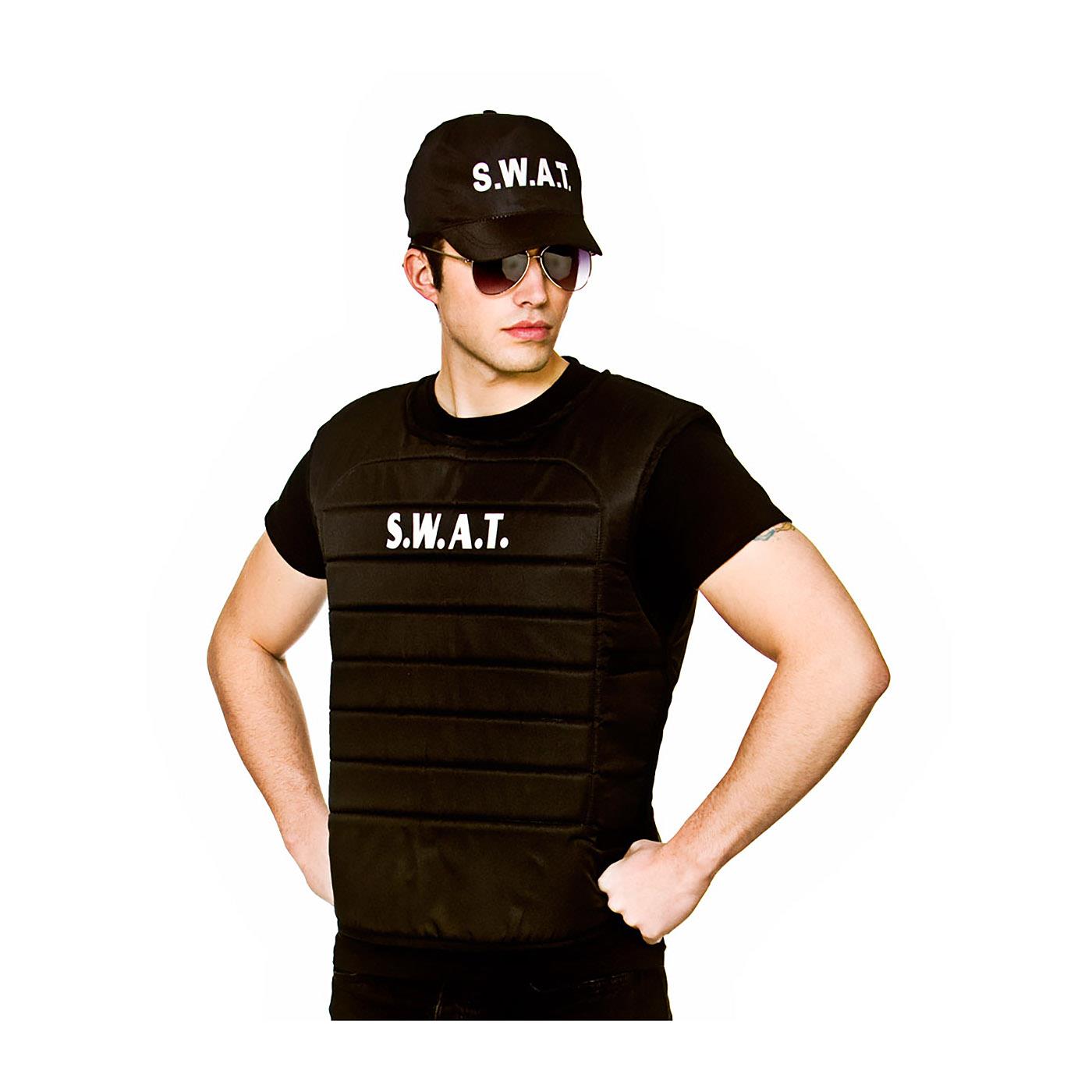 Wicked Costumes - SWAT Police Vest & Cap Set - Adult