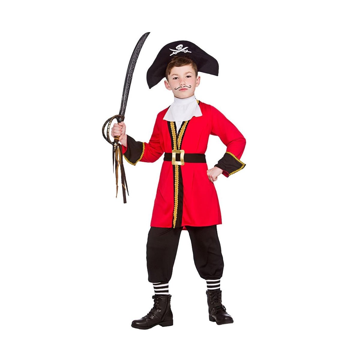 Wicked Costumes - Pirate Captain Costume - Boys - Fancy Dress Central