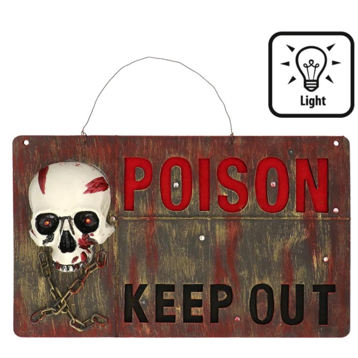Boland - Poison Keep Out Warning Sign - Party Decoration - Fancy Dress Central