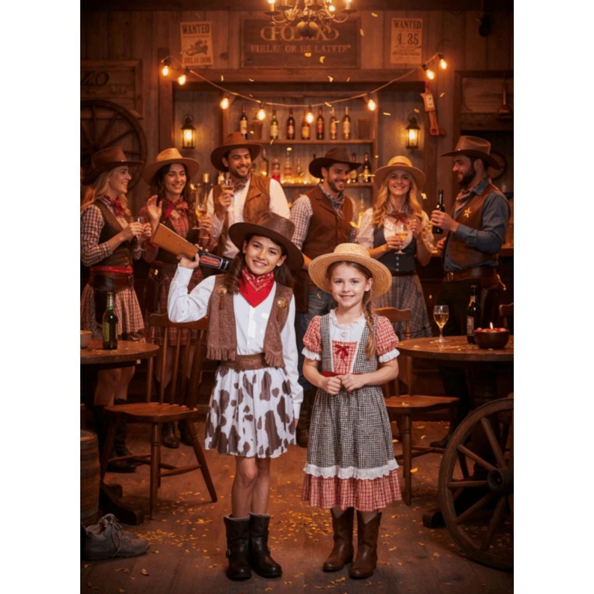 Henbrandt - Cowgirl Costume - Girls - Fancy Dress Central