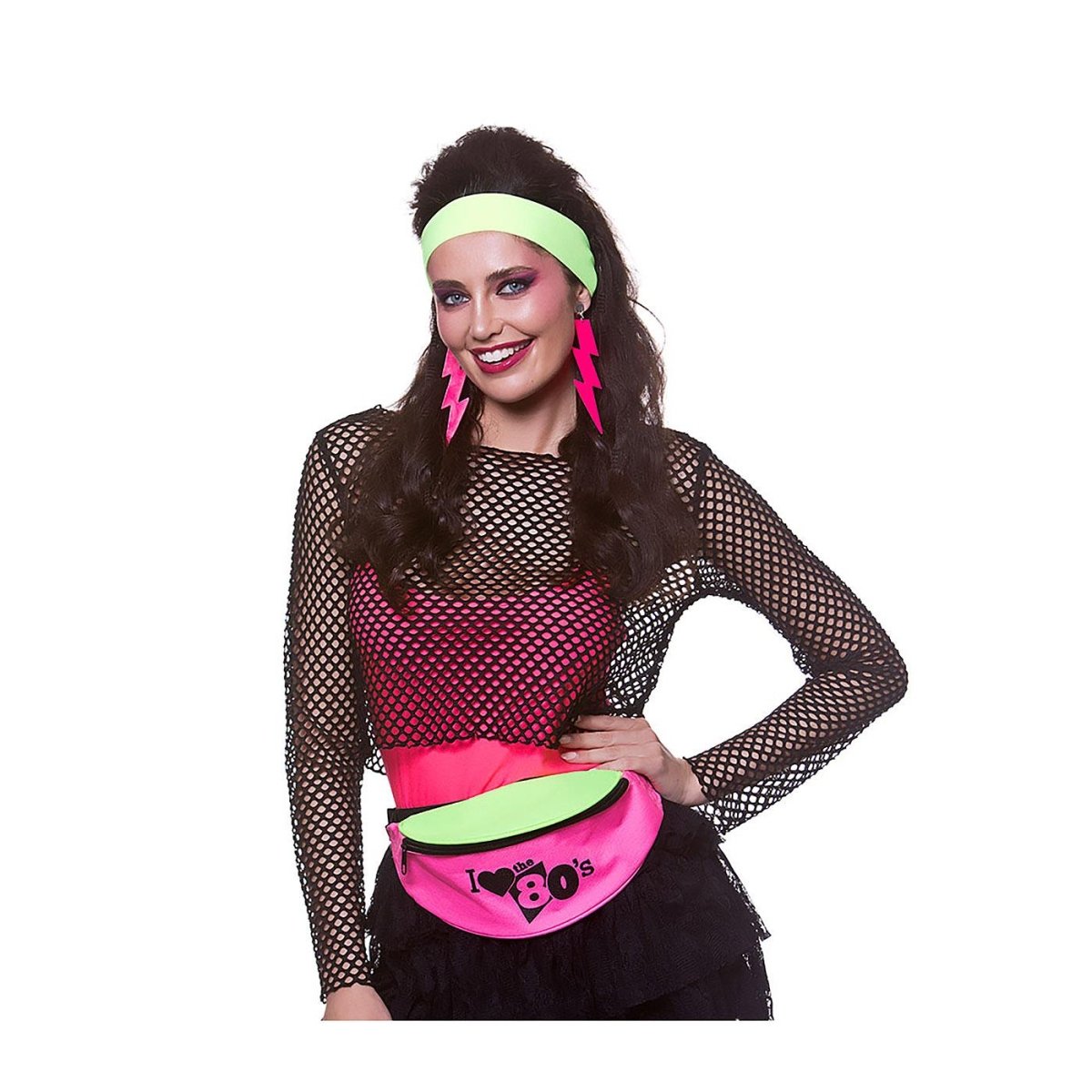 Wicked Costumes Ltd - Bum Bag (I love the 80s) - Adult - Fancy Dress Central