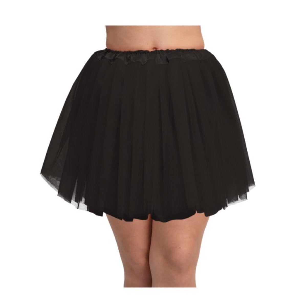 Wicked Costumes Ltd - Tutu with Satin Waistband 43cm (Black) - Women - Fancy Dress Central