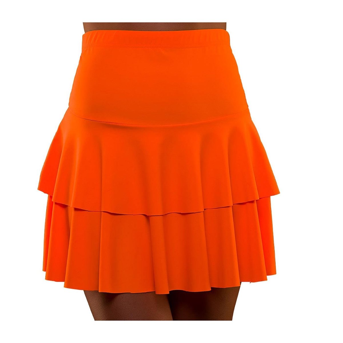 Wicked Costumes - 80s Ra Ra Skirt (Neon Orange) - Women - Fancy Dress Central