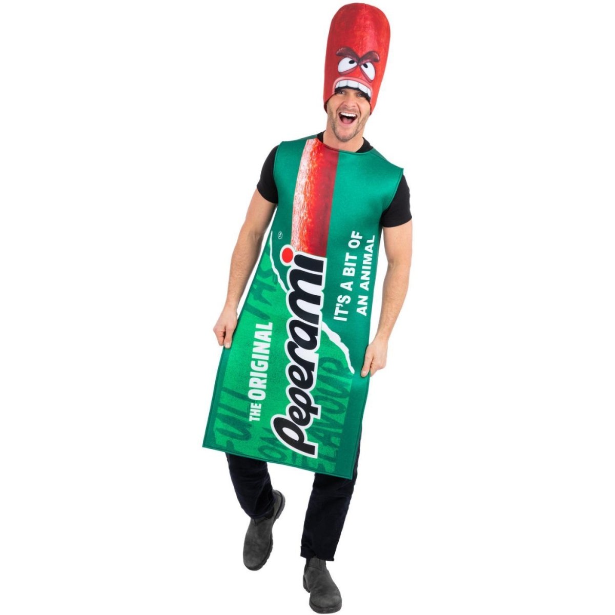 Smiffys - Peperami Animal Break Out Costume - Adult - Fancy Dress Central
