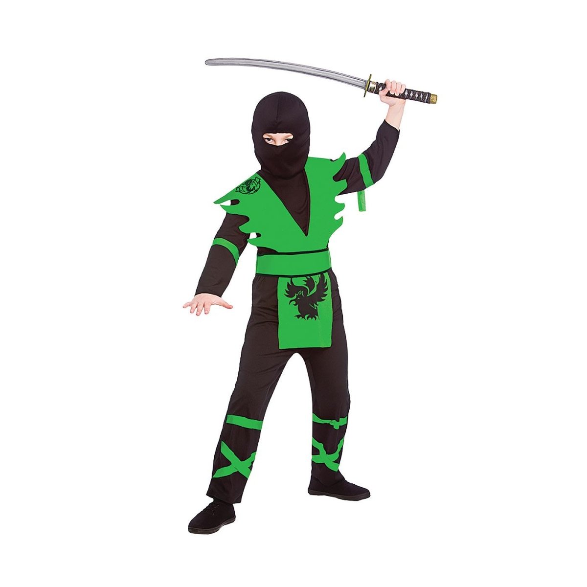 Wicked Costumes - Ninja Assassin Costume (Green) - Child - Fancy Dress Central