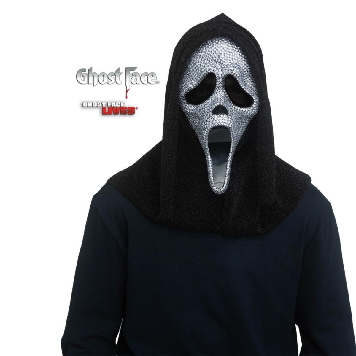 Wicked Costumes - Ghost Face Bling Crystal Mask - Adult - Fancy Dress Central