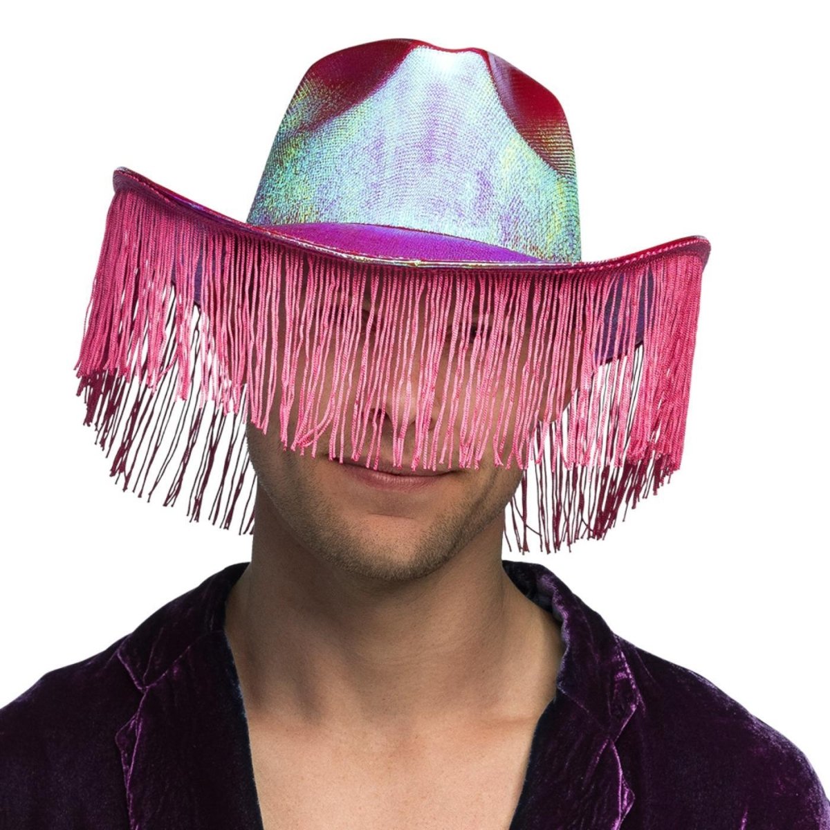Fancy Dress Central - Fabulous Cowboy Hat (Magenta) - Adult - Fancy Dress Central