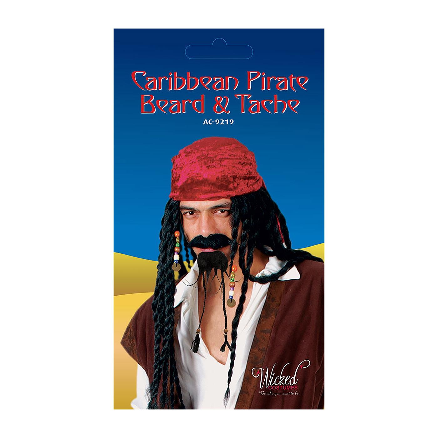 Wicked Costumes - Carribbean Pirate Beard & Tash - Adult