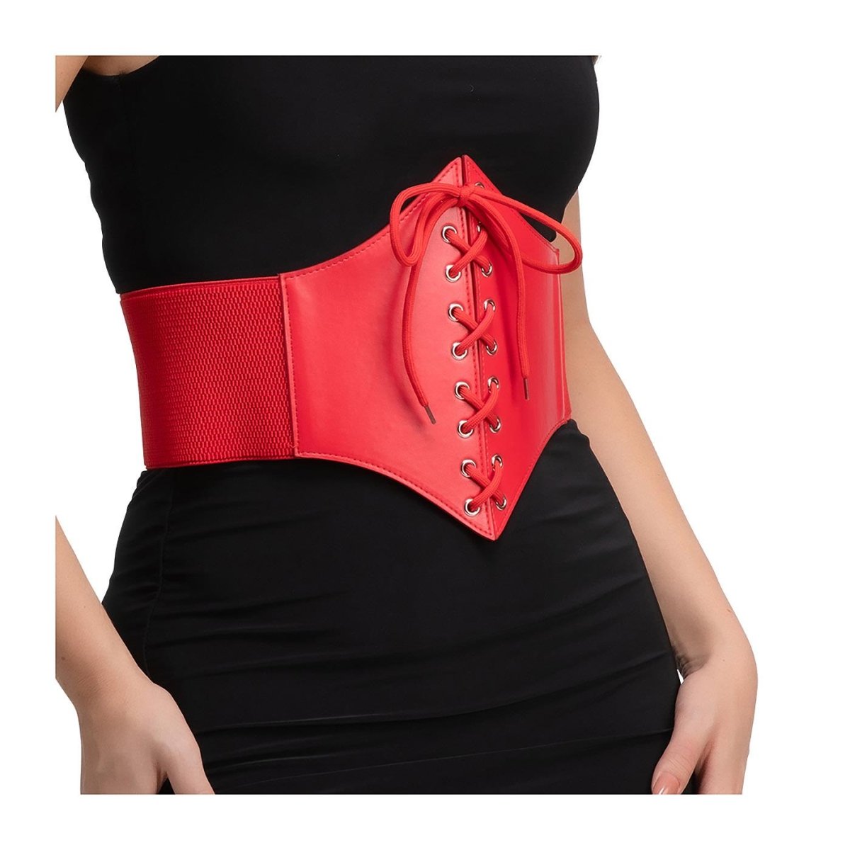 Wicked Costumes Ltd - Gothic Corset Belt (Red) - Women - Fancy Dress Central