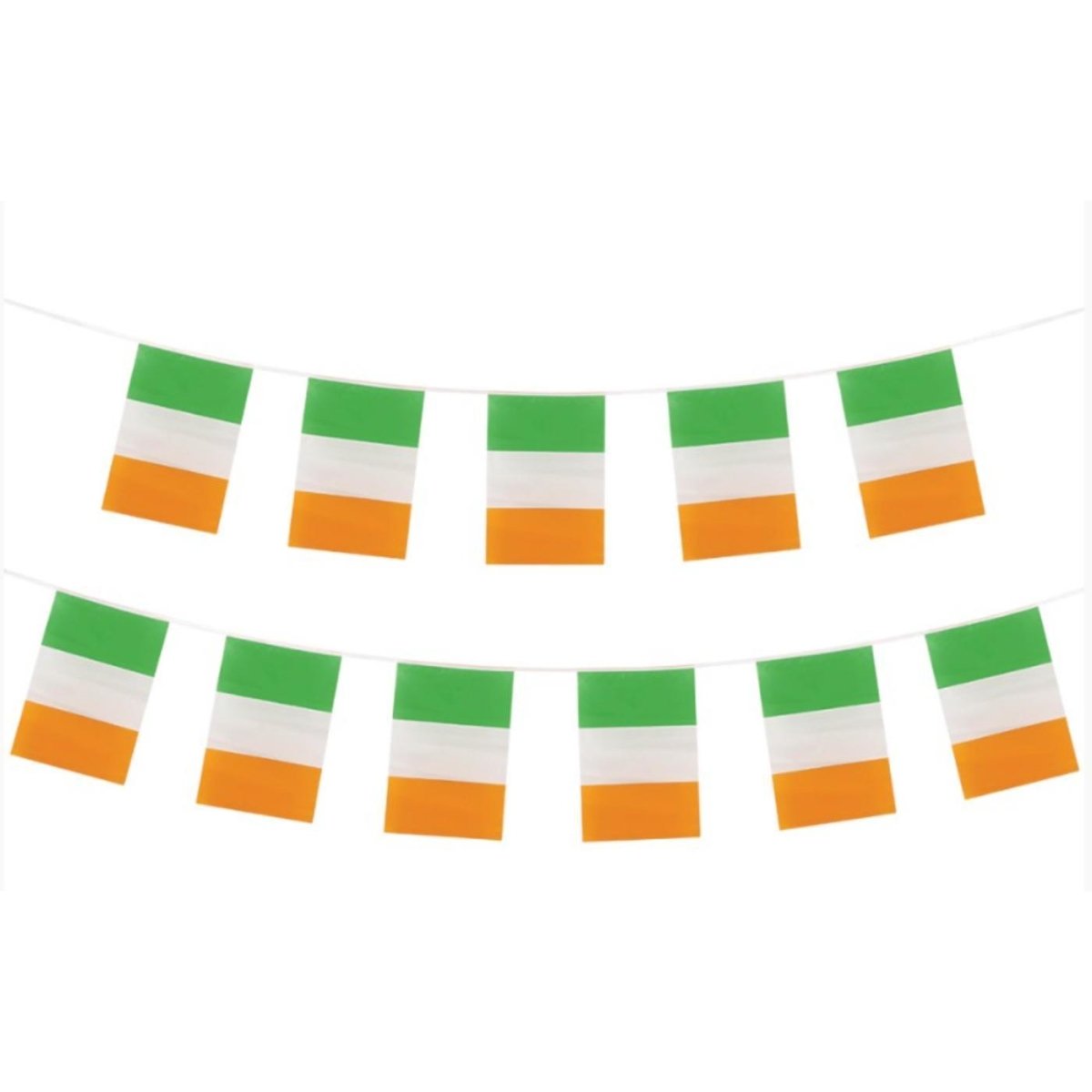 Wicked Costumes - 4m World Country Flag Rectangle Bunting (Ireland) - Fancy Dress Central
