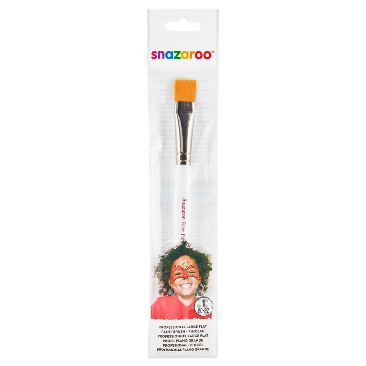 Flat Face Paint Brush (White) - Large
