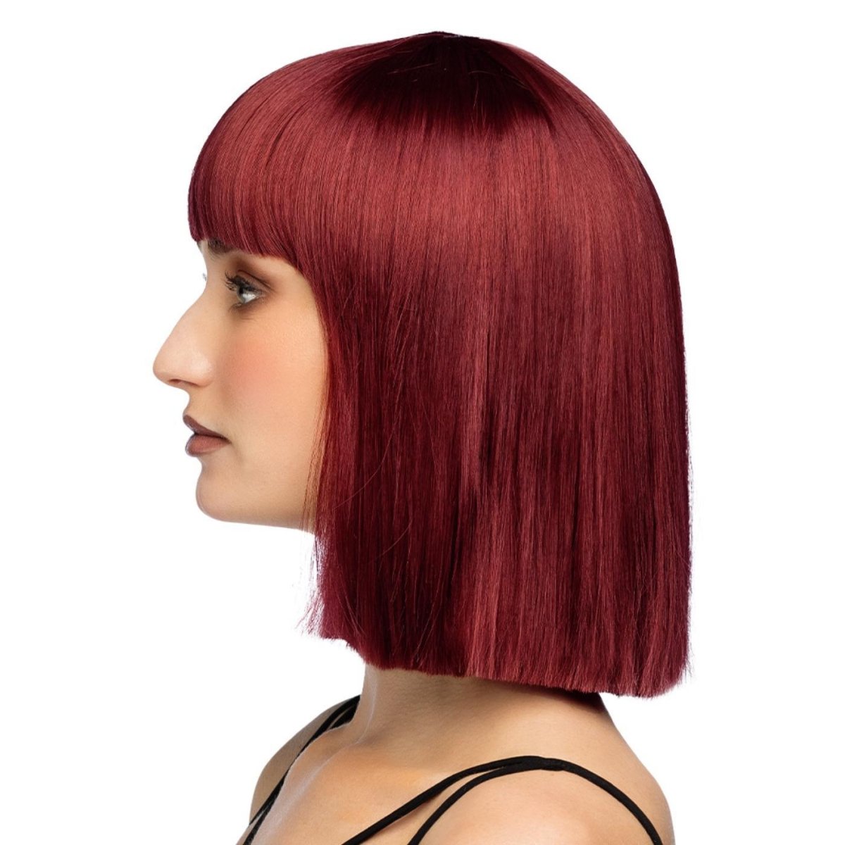 Fancy Dress Central - Bob Wig with Fringe (Brown) - Adult - Fancy Dress Central