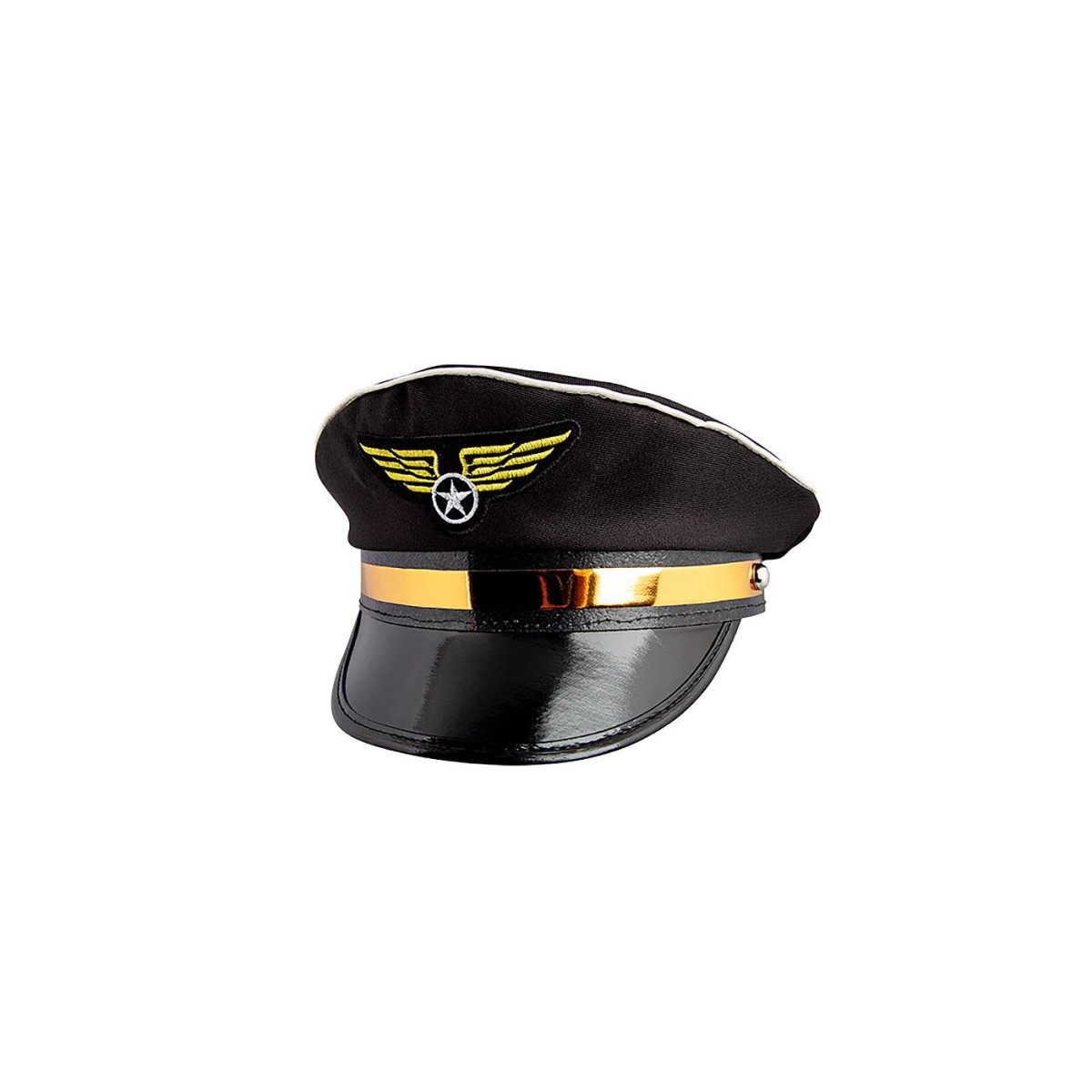 Wicked Costumes Ltd - Airline Pilot Hat (Black) - Adult - Fancy Dress Central