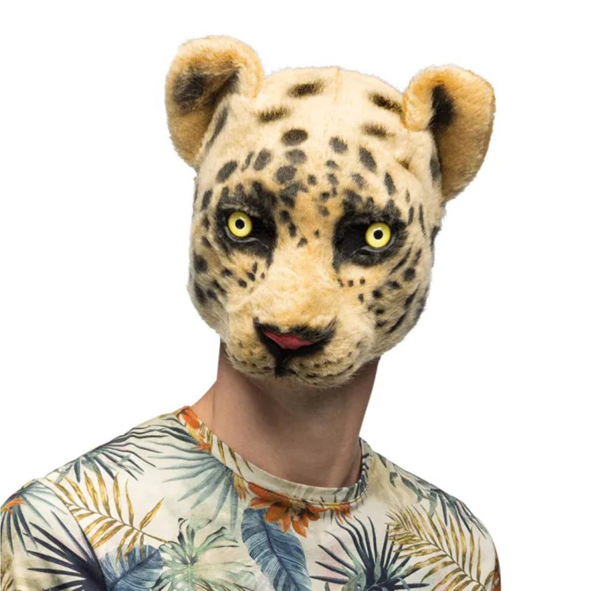Boland - Leopard Plush Half Mask - Adult - Fancy Dress Central