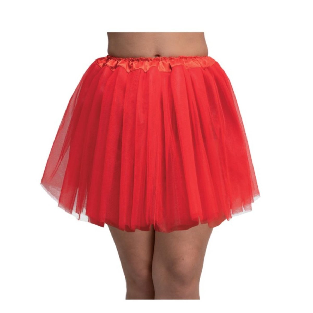 Wicked Costumes Ltd - Tutu with Satin Waistband 43cm (Red) - Women - Fancy Dress Central
