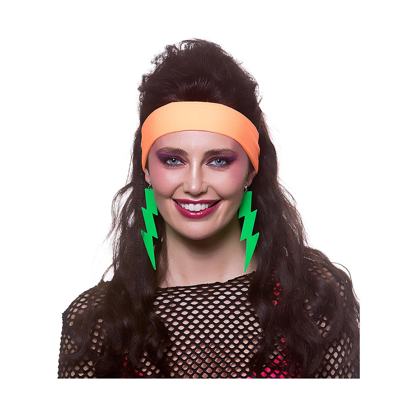 80s Neon Headband (Orange) - Adult