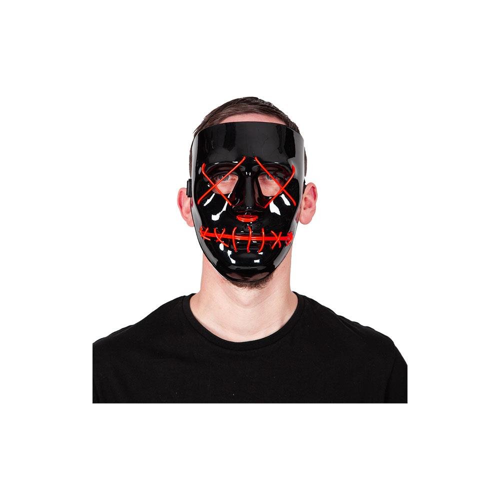 Wicked Costumes Ltd - Purge Light Up Mask (Neon Red) - Adult - Fancy Dress Central