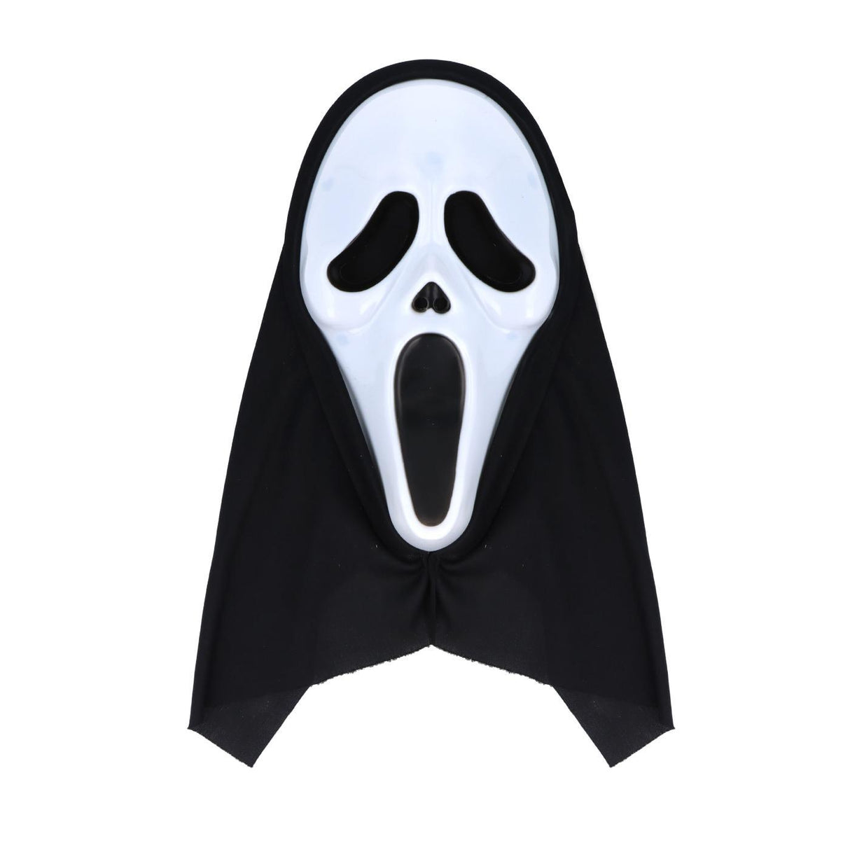 Screaming Ghost Face Mask with Hood - Adult