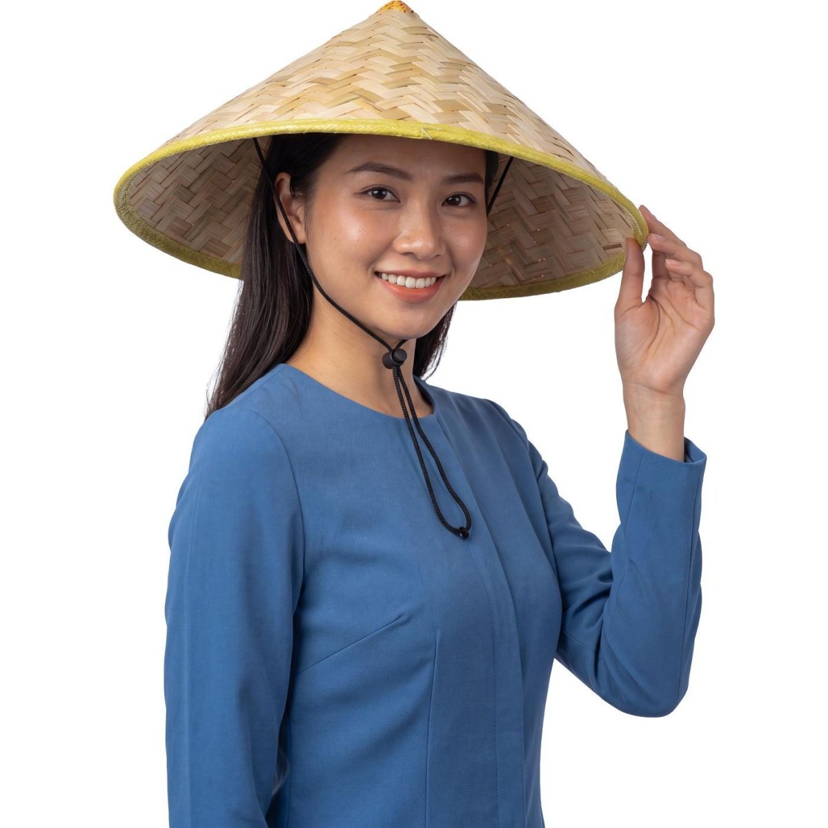 Fiestas Guirca - Vietnamese Straw Hat - Adult - Fancy Dress Central