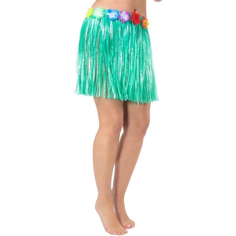 Wicked Costumes Ltd - Hula Skirt 40cm (Green) - Adult - Fancy Dress Central
